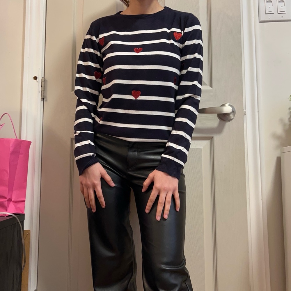 ELA Heart Stripped Sweatshirt